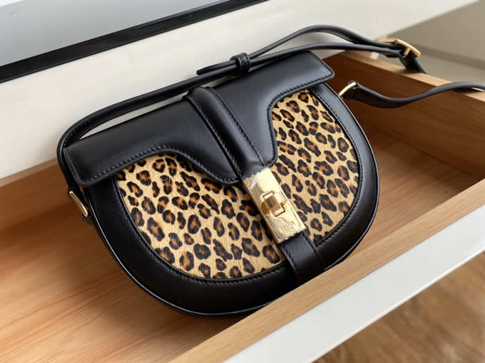 Replica New Cheap Top Quality Celine Leopard Ebesace Shoulder Crossbody Bag